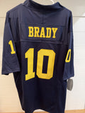 Tom Brady Michigan Wolverines #10 Navy Stitched Jersey Large With Tags