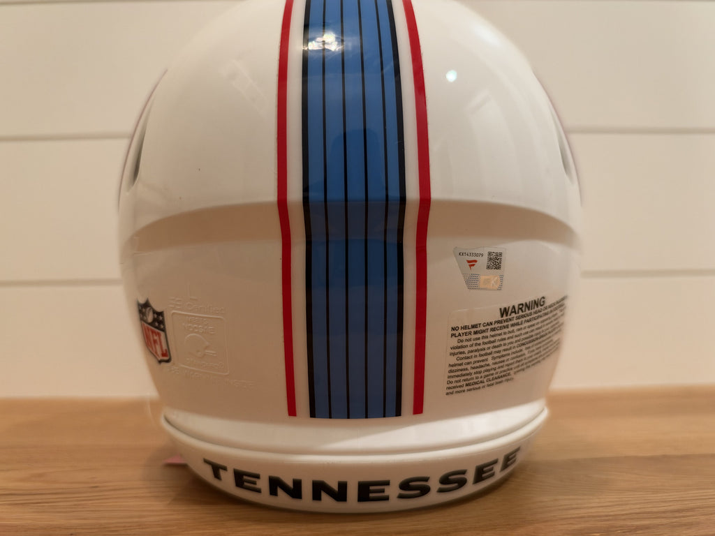 Carnell Tate Signed Titans Full Size Authentic Speed Helmet Fanatics Blue Visor