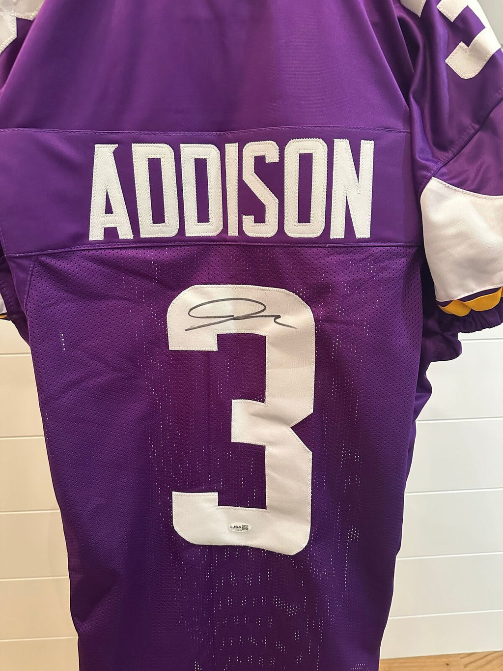 Jordan Addison Autographed Minnesota Vikings #3 Jersey – JSA Authenticated