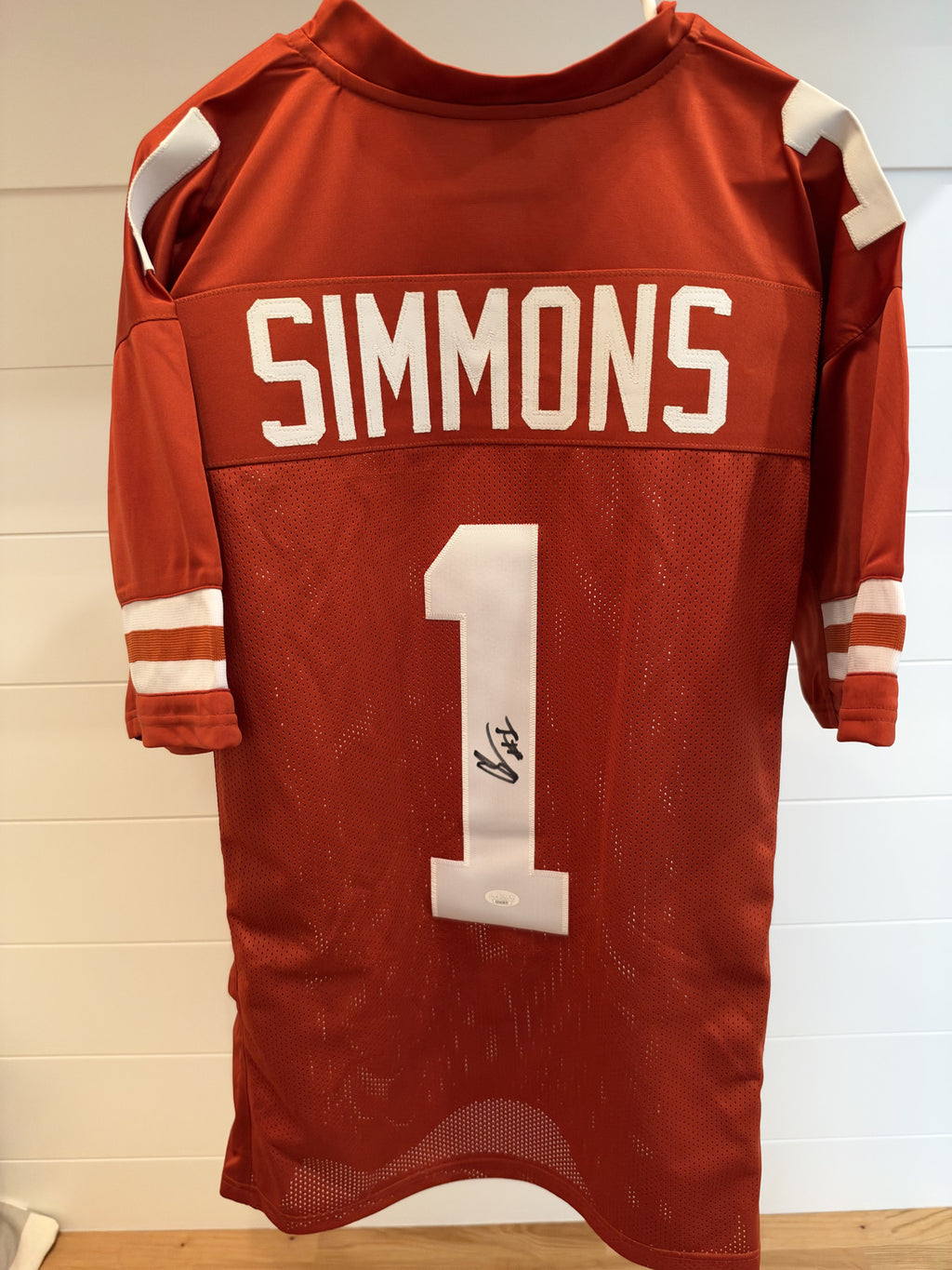 Colin Simmons Signed Texas Longhorns Custom Jersey #1 XL JSA COA Orange