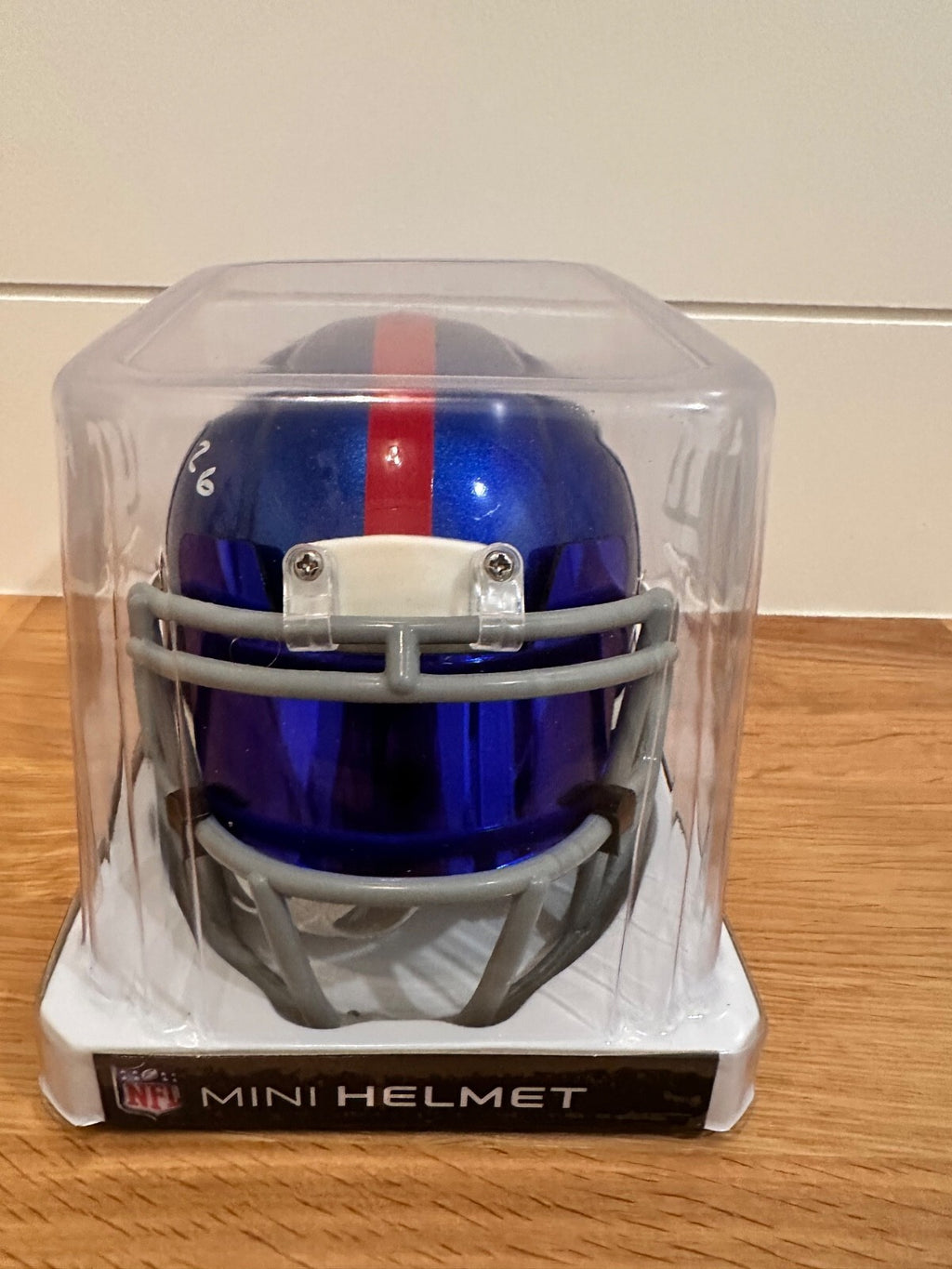 Antrel Rolle Signed New York Giants Riddell Mini Helmet Leaf Authenticated