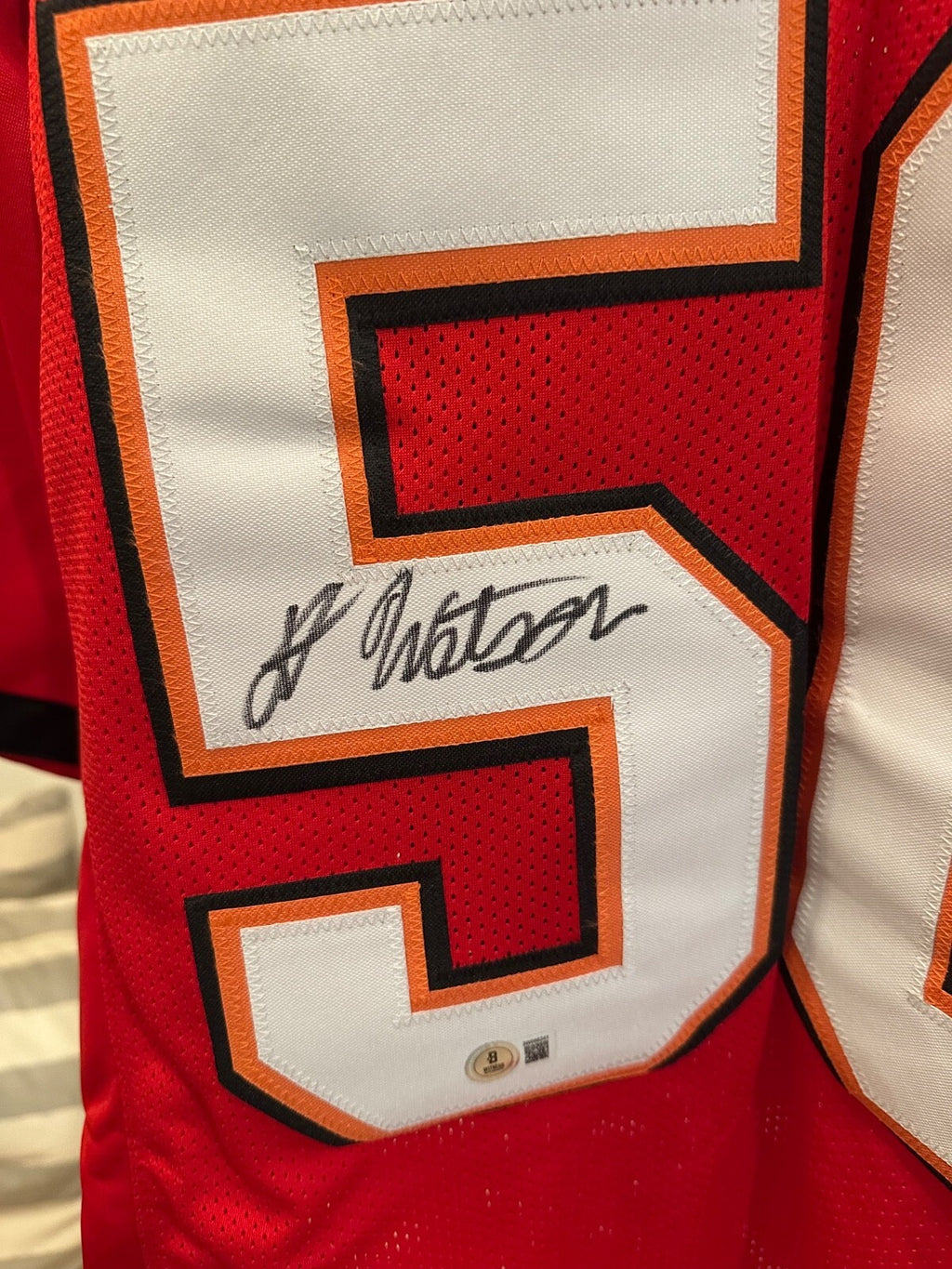 Desmond Watson Signed Tampa Bay Buccaneers #56 Jersey – Beckett Witnessed