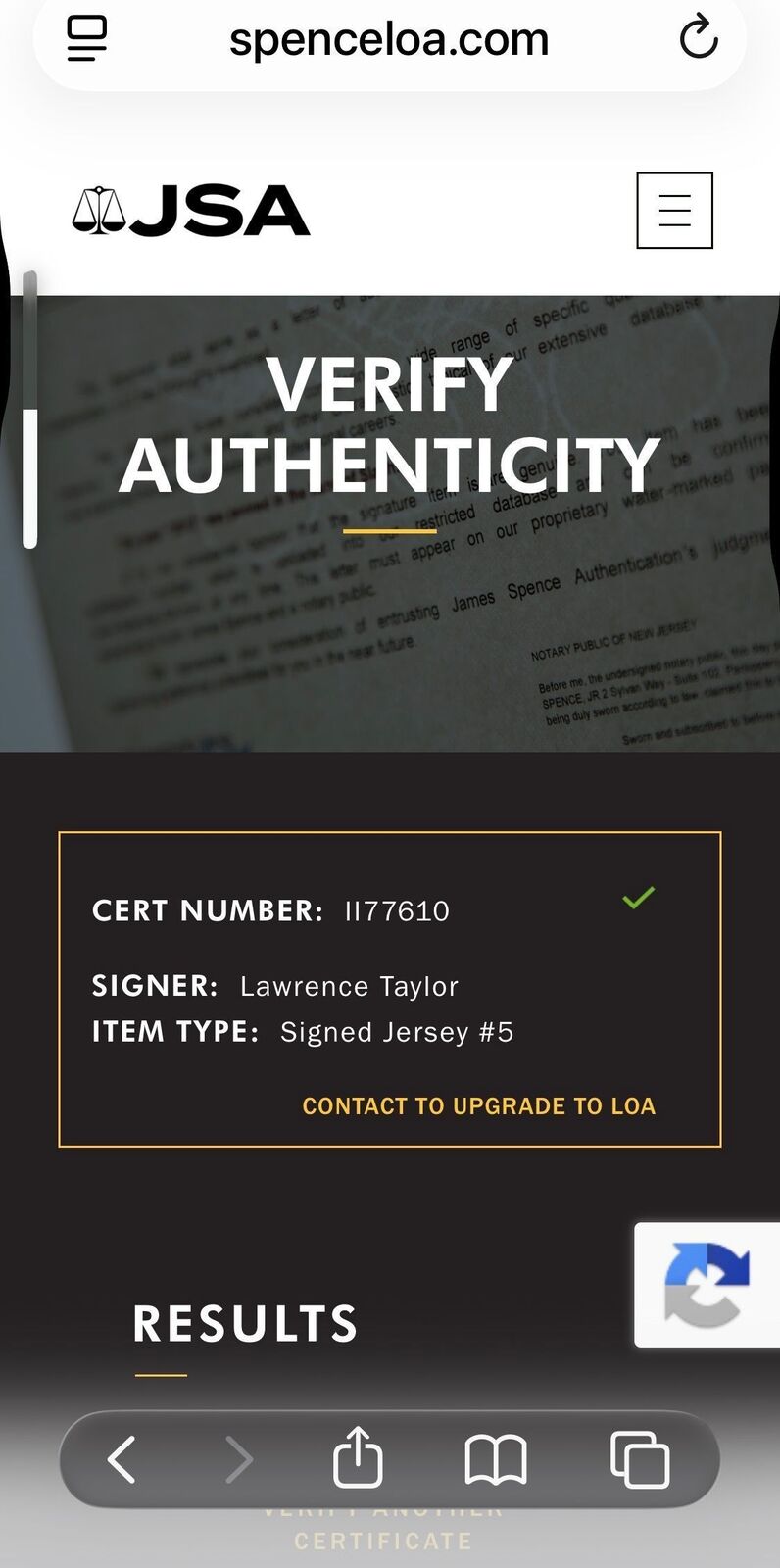 Lawrence Taylor Signed Giants Jersey – JSA Authenticated