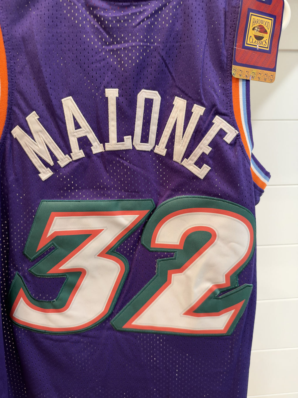 Karl Malone Utah Jazz #32 Purple Mountain Throwback Jersey Tagged 44 (S)