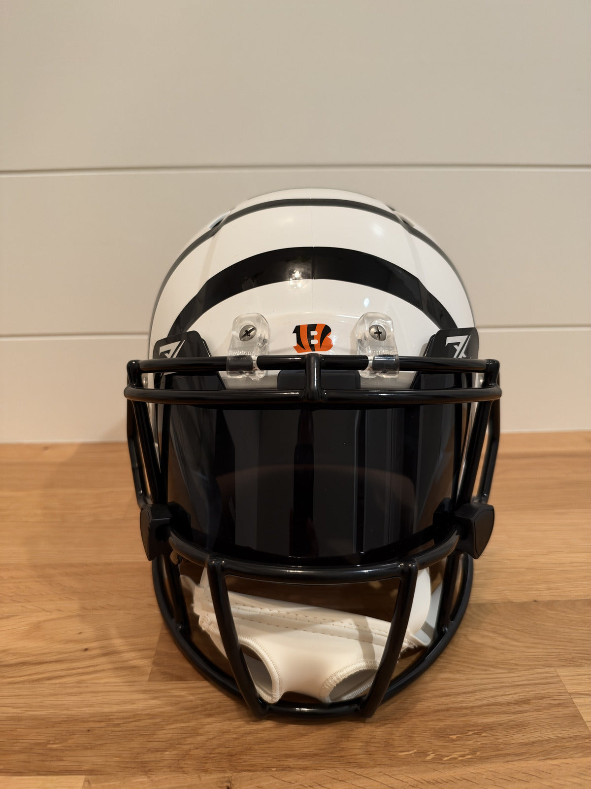 Chase Brown Signed Bengals White Full Size Speed Replica Helmet Beckett Visor
