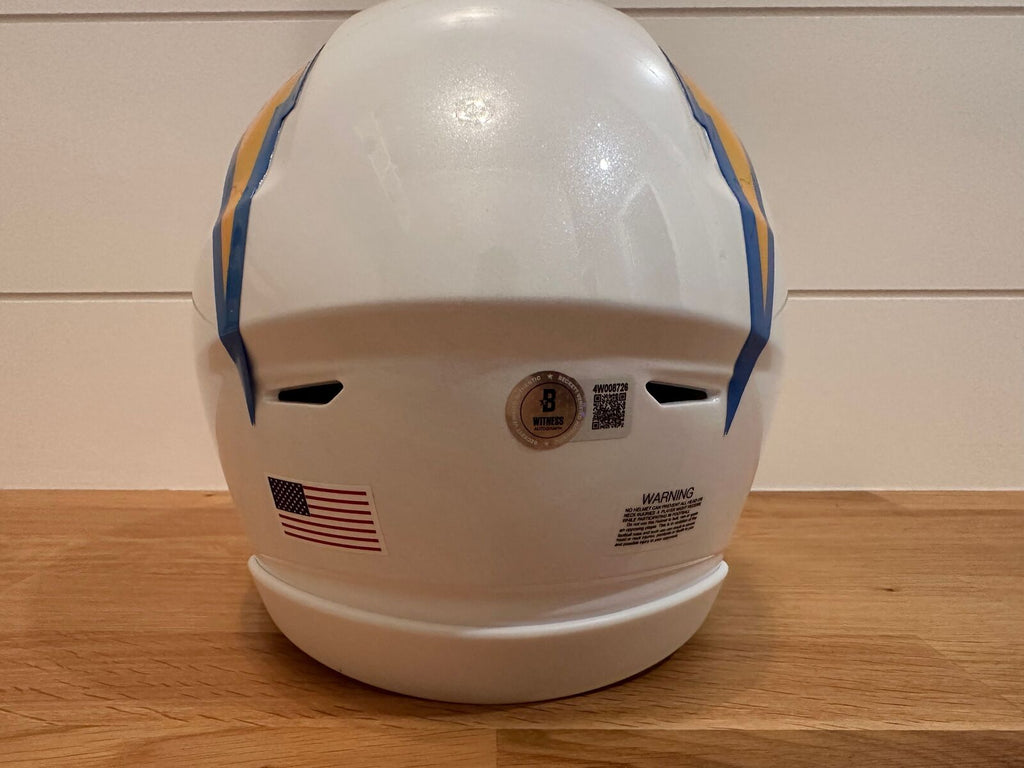 Ladd McConkey Signed Chargers Riddell SpeedFlex MIDI Helmet – Beckett Witnessed