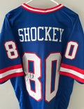 Jeremy Shockey Signed New York Giants Throwback Jersey – Leaf Witnessed COA