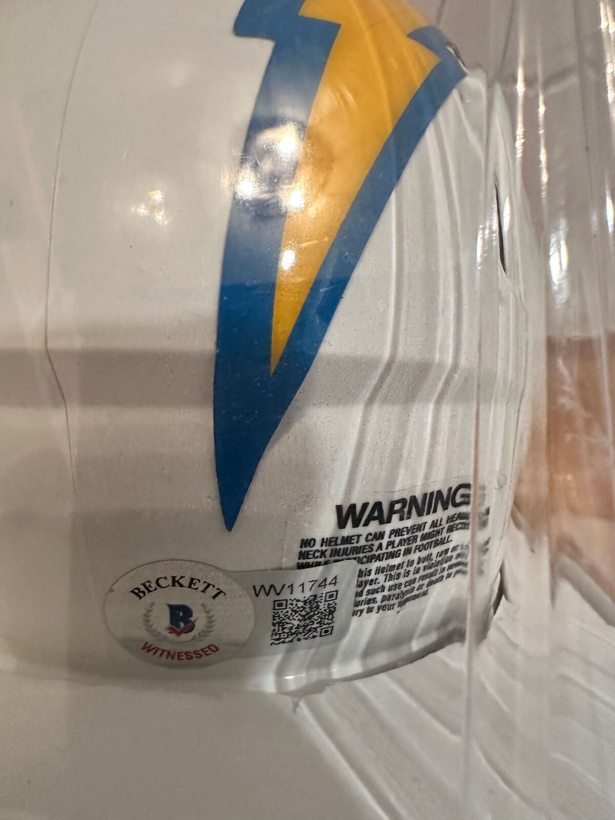 Austin Ekeler Signed Chargers Lunar Eclipse Mini Helmet — Beckett Witness COA