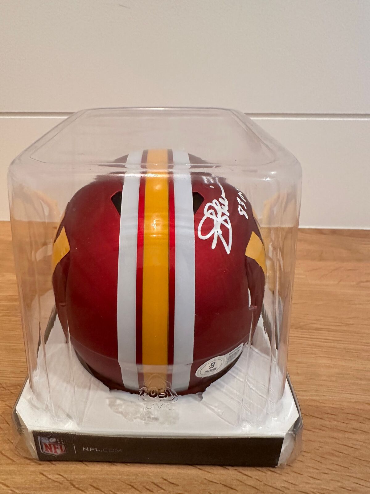 Joe Theismann Signed Washington Commanders Speed Mini Helmet — “83 MVP” — Becket