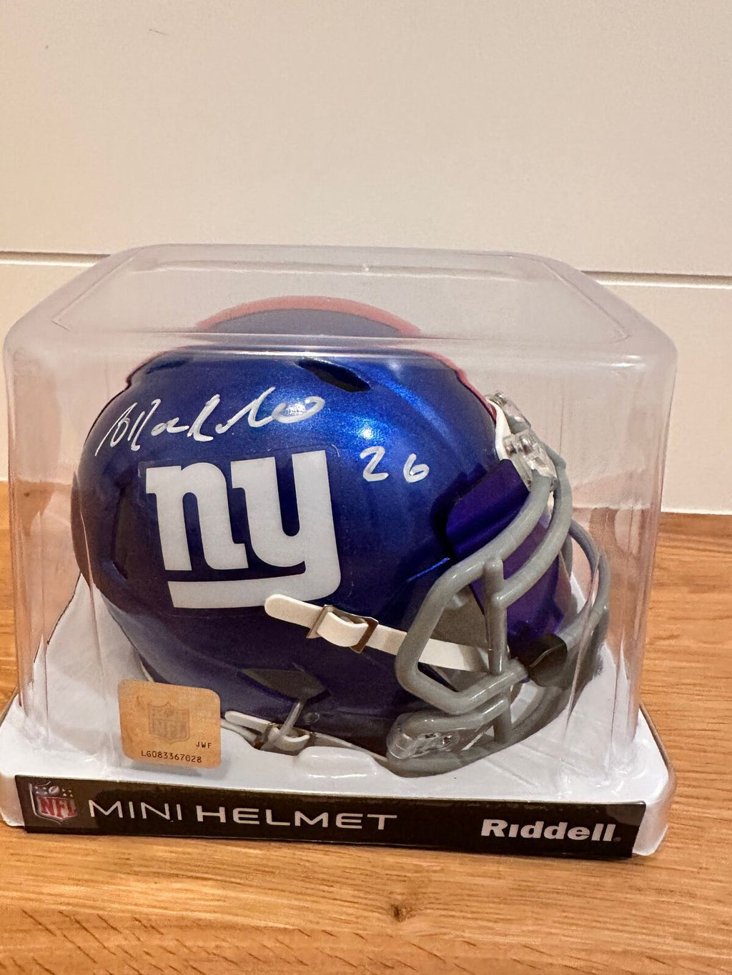 Antrel Rolle Signed New York Giants Mini Helmet with visor– Leaf Authenticated