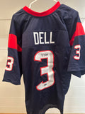 Tank Dell Signed Houston Texans #3 Jersey – Beckett Witnessed