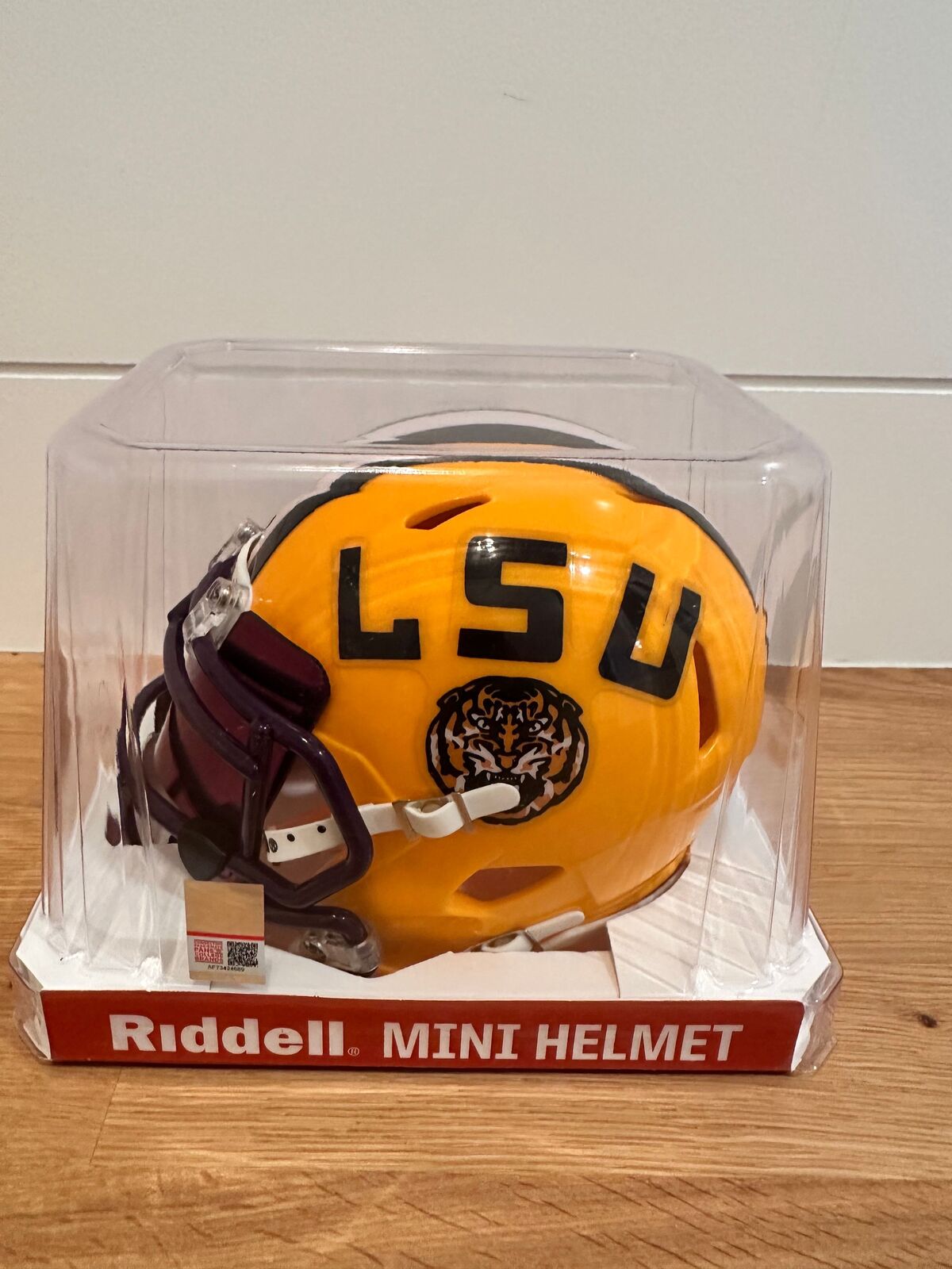 Dwayne Bowe JSA Certified Signed LSU Tigers Riddell Mini Helmet