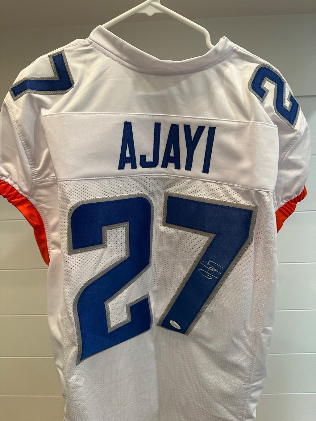 Jay Ajayi Signed Boise State #27 Jersey Game Cut Sleeves – JSA Certified