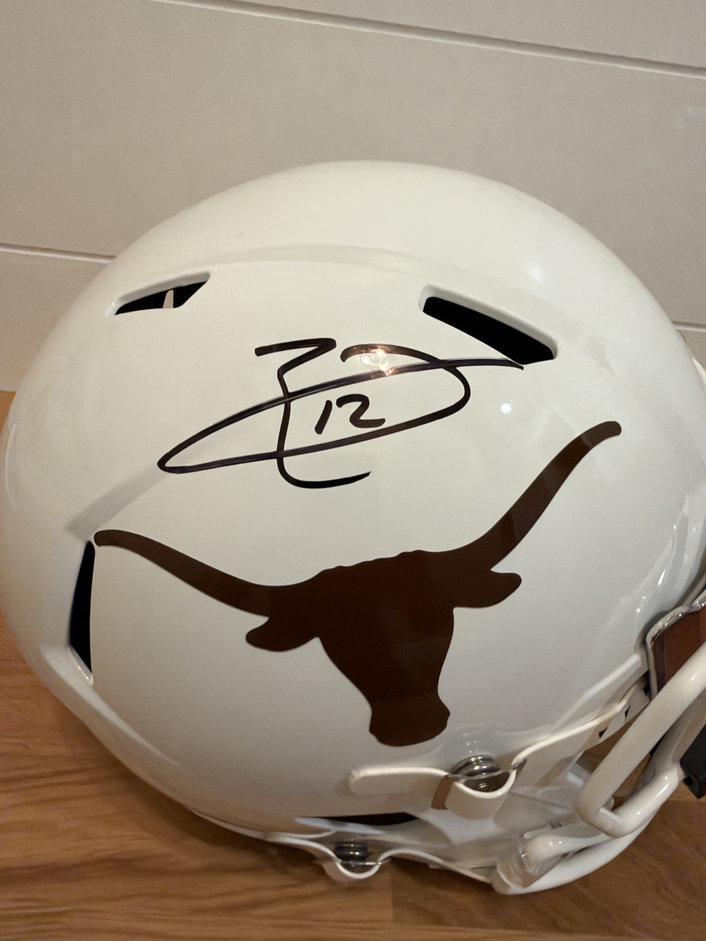 Earl Thomas Signed Texas Longhorns Full Size Speed Replica Helmet BAS Visor