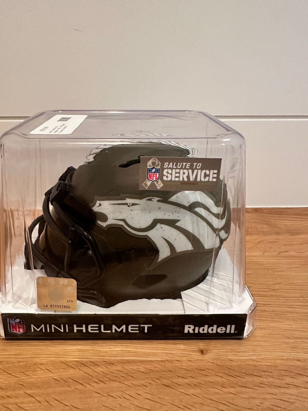 Jerry Jeudy Signed Denver Broncos Salute to Service Mini Helmet — Beckett COA