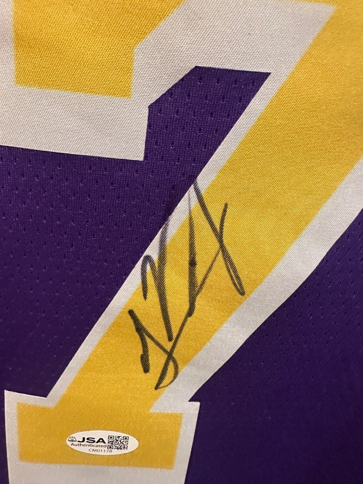 Gabe Vincent Signed Lakers Jordan Jersey – JSA Authenticated – Size 48