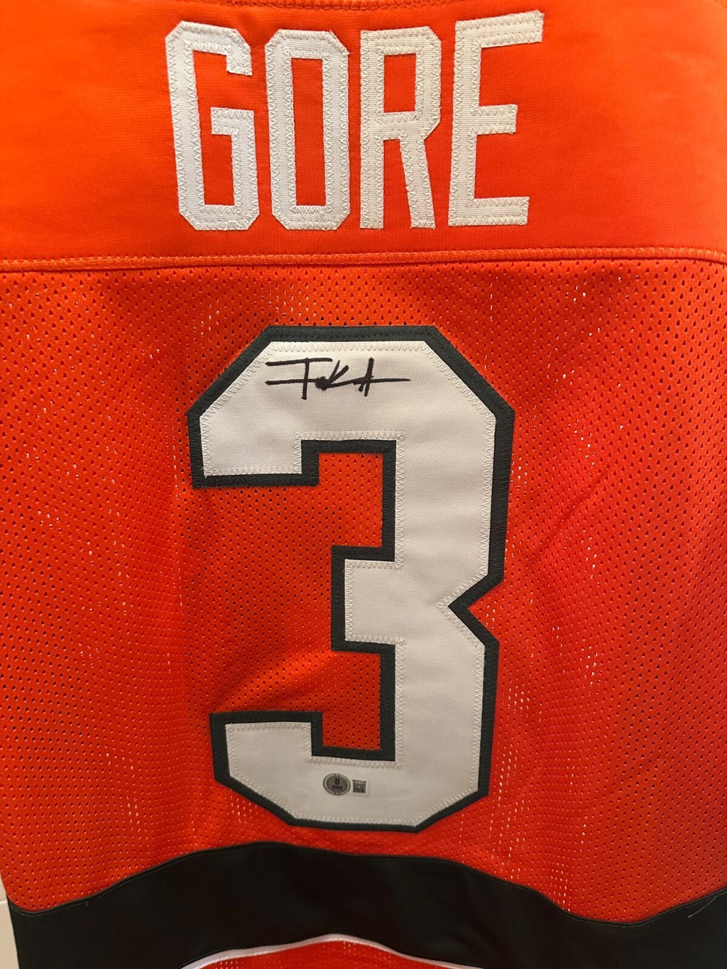 Frank Gore Signed Miami Hurricanes Orange Jersey – Beckett Witnessed