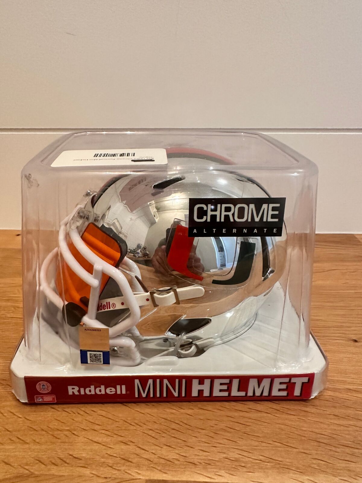 Ray Lewis Signed Miami Hurricanes Chrome Mini Helmet — Beckett COA