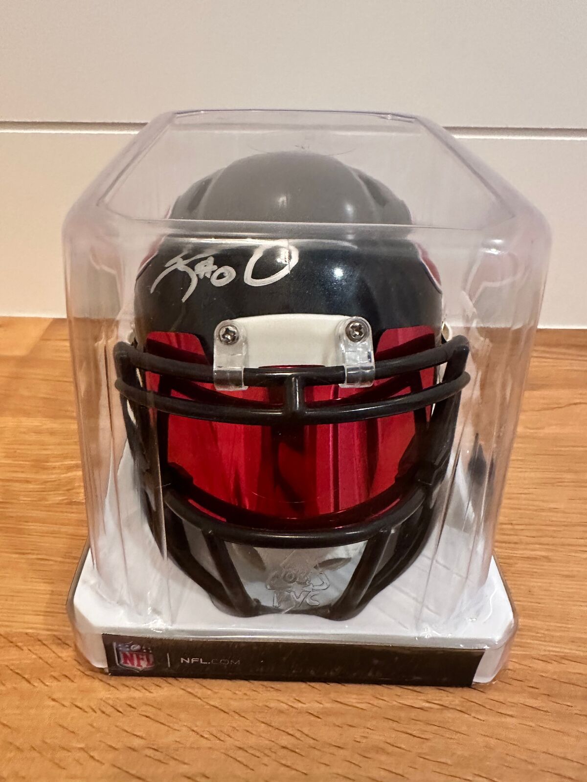 Azeez Al-Shaair Signed Houston Texans Mini Helmet – Beckett Witness COA