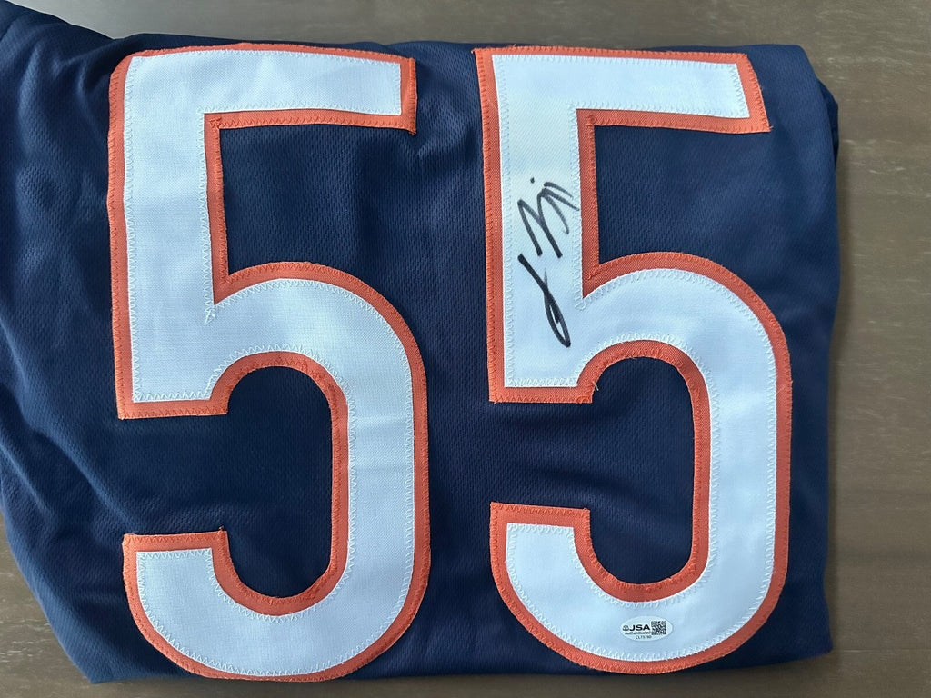 Lance Briggs Signed Chicago Bears #55 Jersey with game cut sleeves JSA Certified