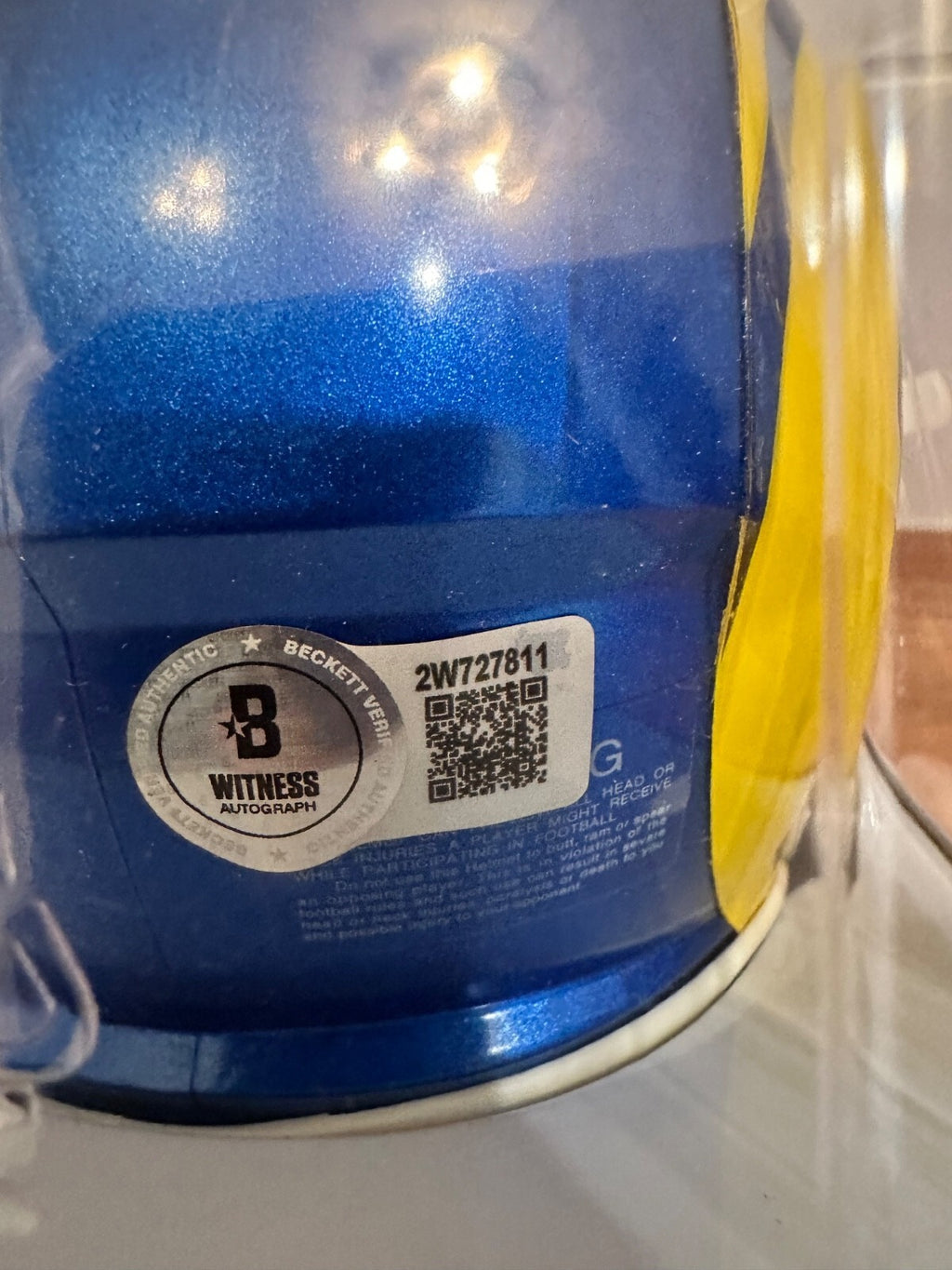 Jared Verse Signed Rams Mini Helmet – Beckett Witnessed COA
