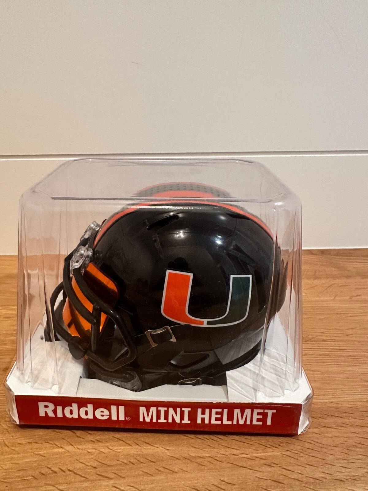 Antrel Rolle Signed Miami Hurricanes Mini Helmet Leaf Witnessed COA