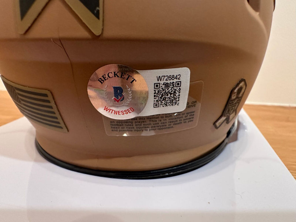 Jordan Love Signed Green Bay Packers Salute to Service Mini Helmet – Beckett