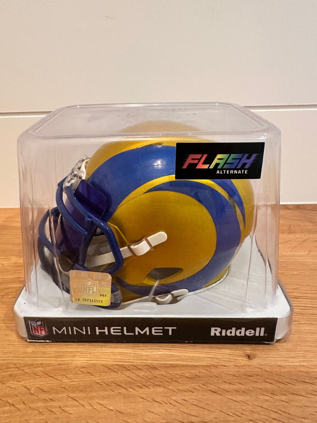 Aaron Donald Signed LA Rams Flash Alternate Mini Helmet — Beckett COA
