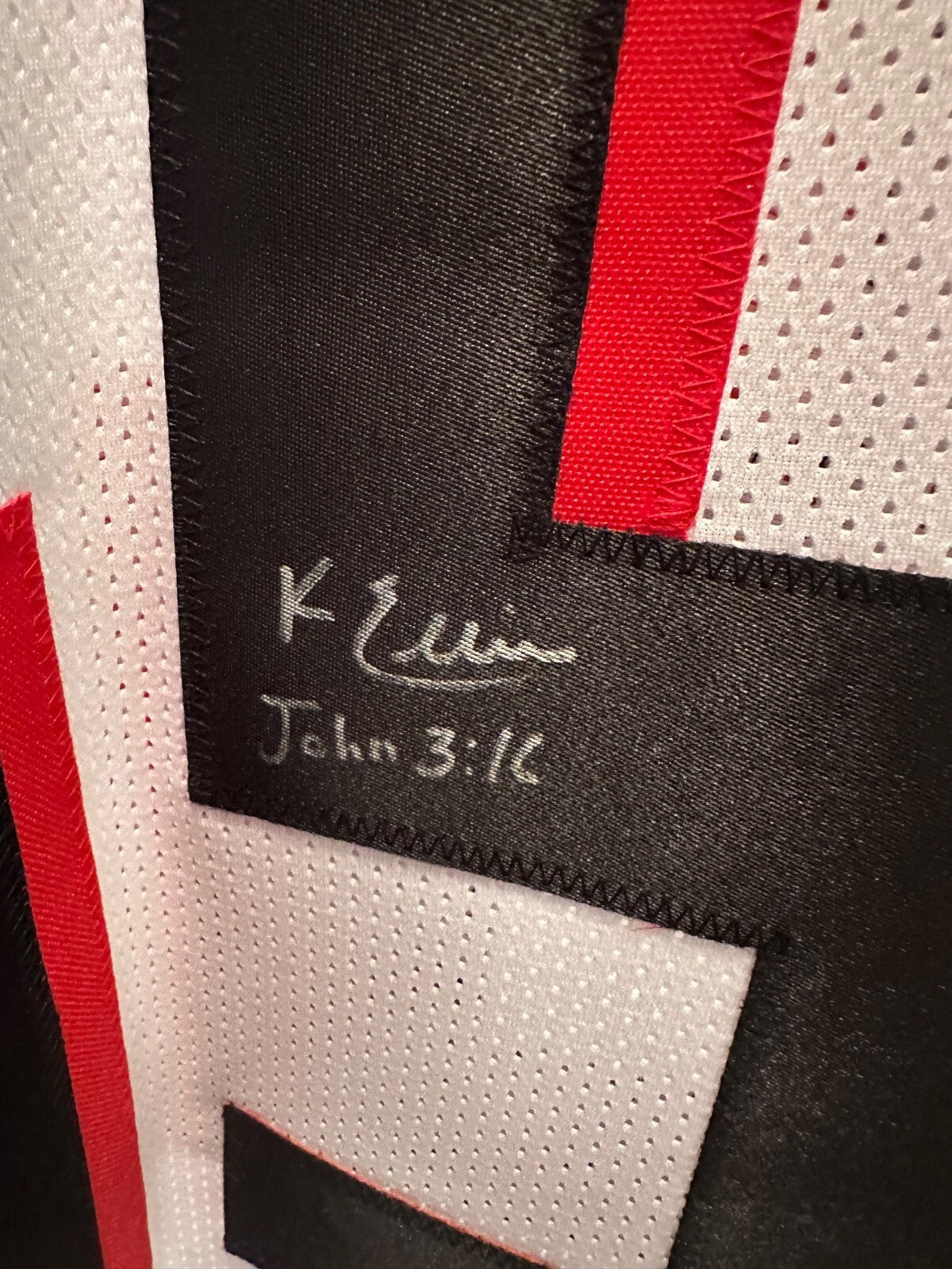 Kaden Elliss Signed Atlanta Falcons #55 Jersey – John 3:16 – JSA Witnessed