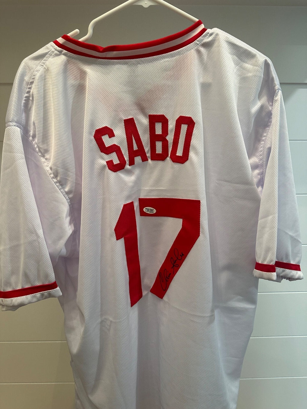 Chris Sabo Signed Cincinnati Reds #17 Jersey – Prime Time Authenticated – XL