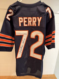 William Perry Signed Bears Custom Jersey #72 XL Navy JSA Witness COA