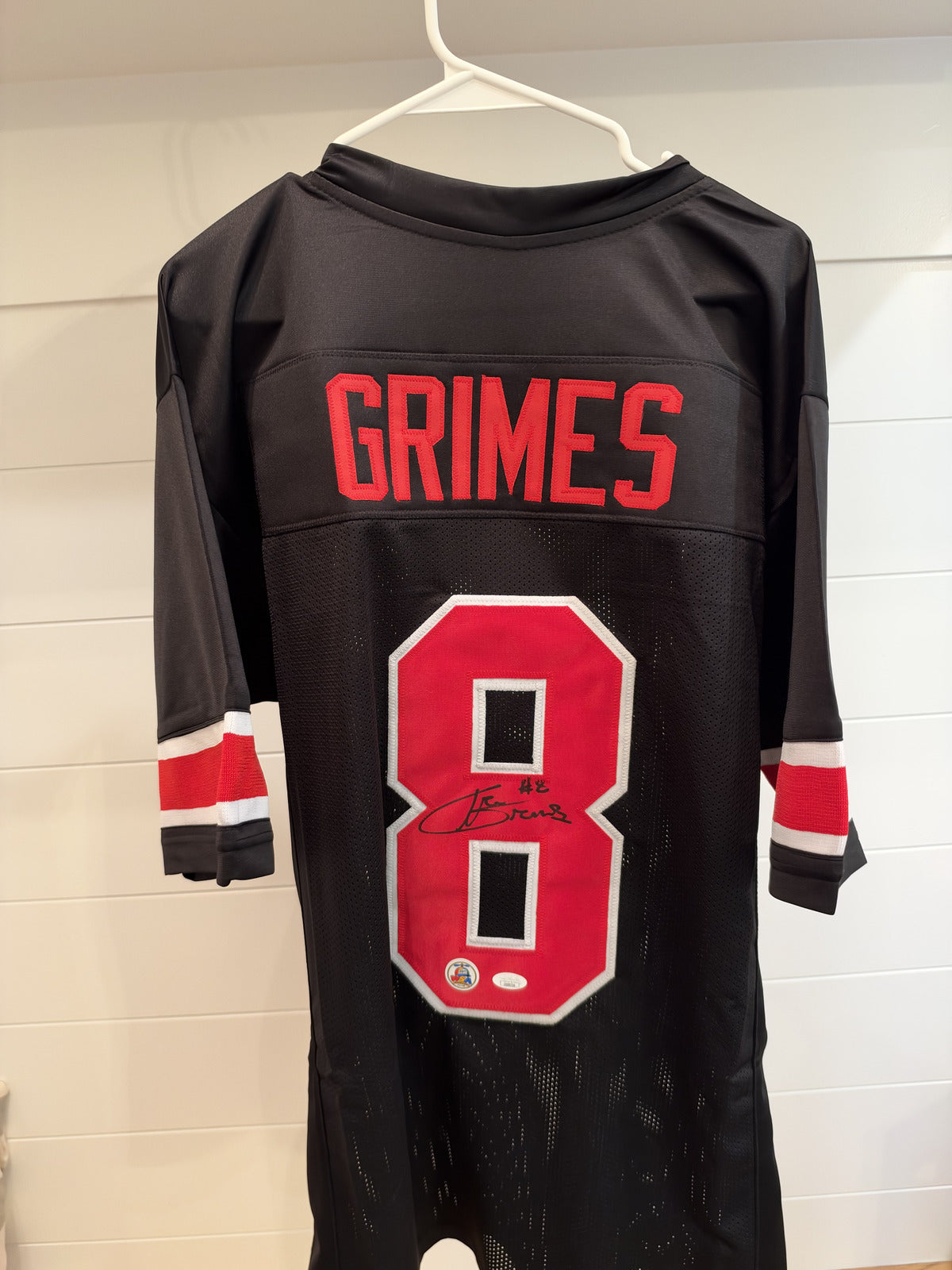Trevon Grimes Signed Ohio State Buckeyes #8 Black Custom Jersey JSA COA