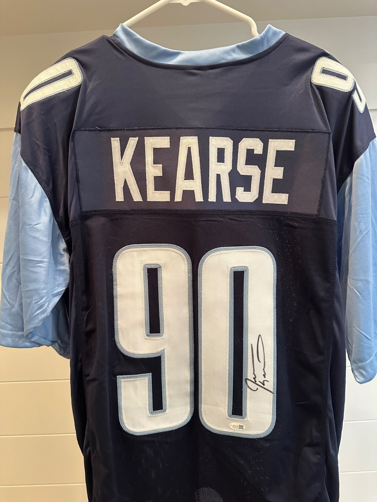 Jevon Kearse Signed Tennessee Titans #90 Jersey – JSA Witnessed