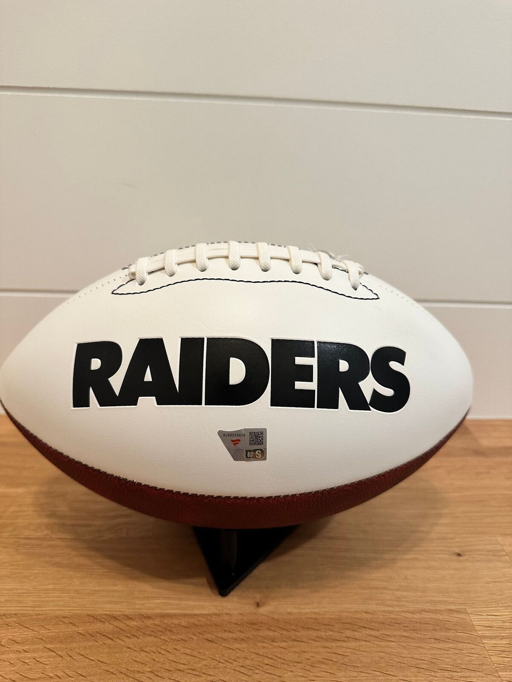 Geno Smith Signed Las Vegas Raiders Logo Football – Fanatics Authenticated