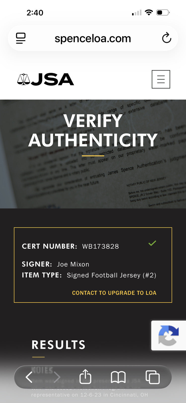 Joe Mixon Signed Cincinnati Bengals #28 Jersey – JSA Witnessed COA WB173828