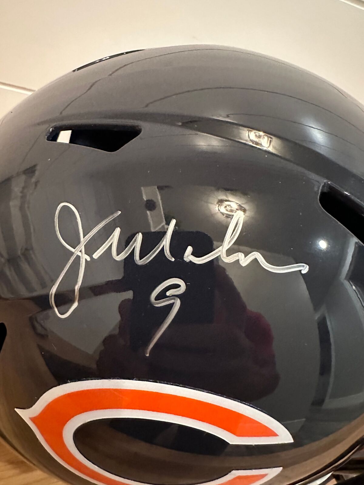 Jim McMahon Signed Chicago Bears Full-Size Riddell Speed Replica Helmet –