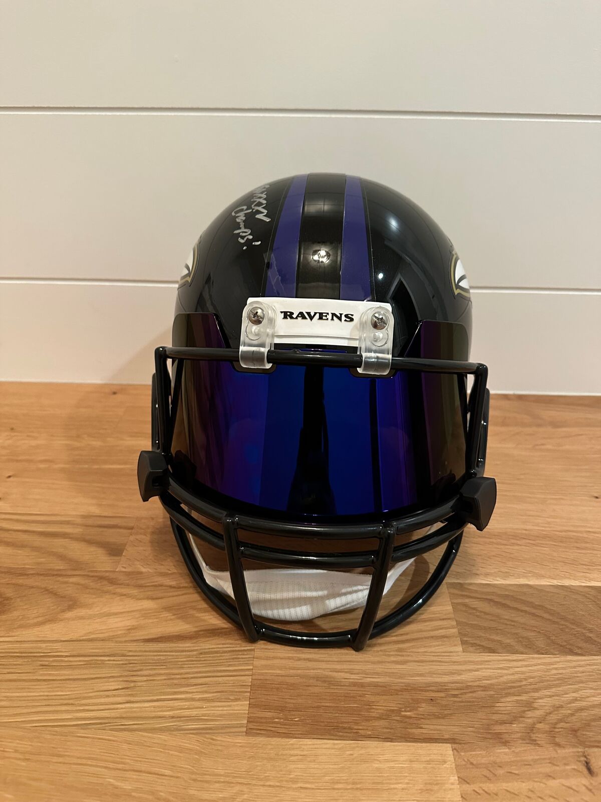 Jamal Lewis Signed Baltimore Ravens Full-Size Replica Helmet – SB XXXV Champs