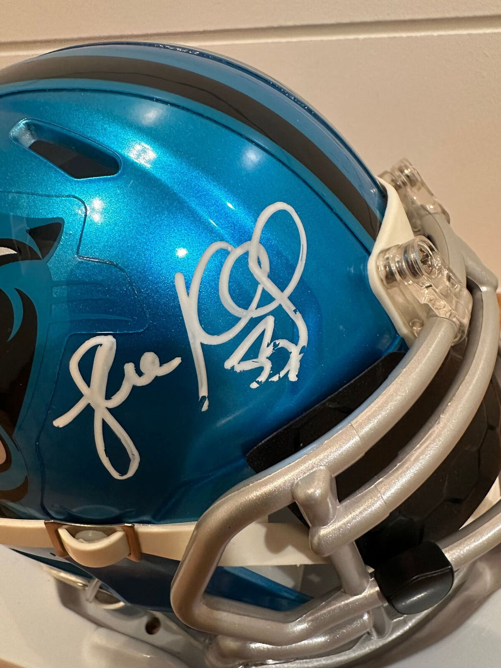 Luke Kuechly Signed Carolina Panthers Flash Alternate Mini Helmet –
