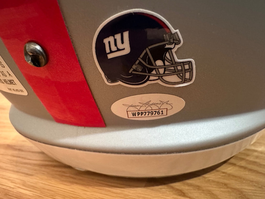 Daniel Jones Signed New York Giants Full-Size AMP Replica Helmet – JSA COA