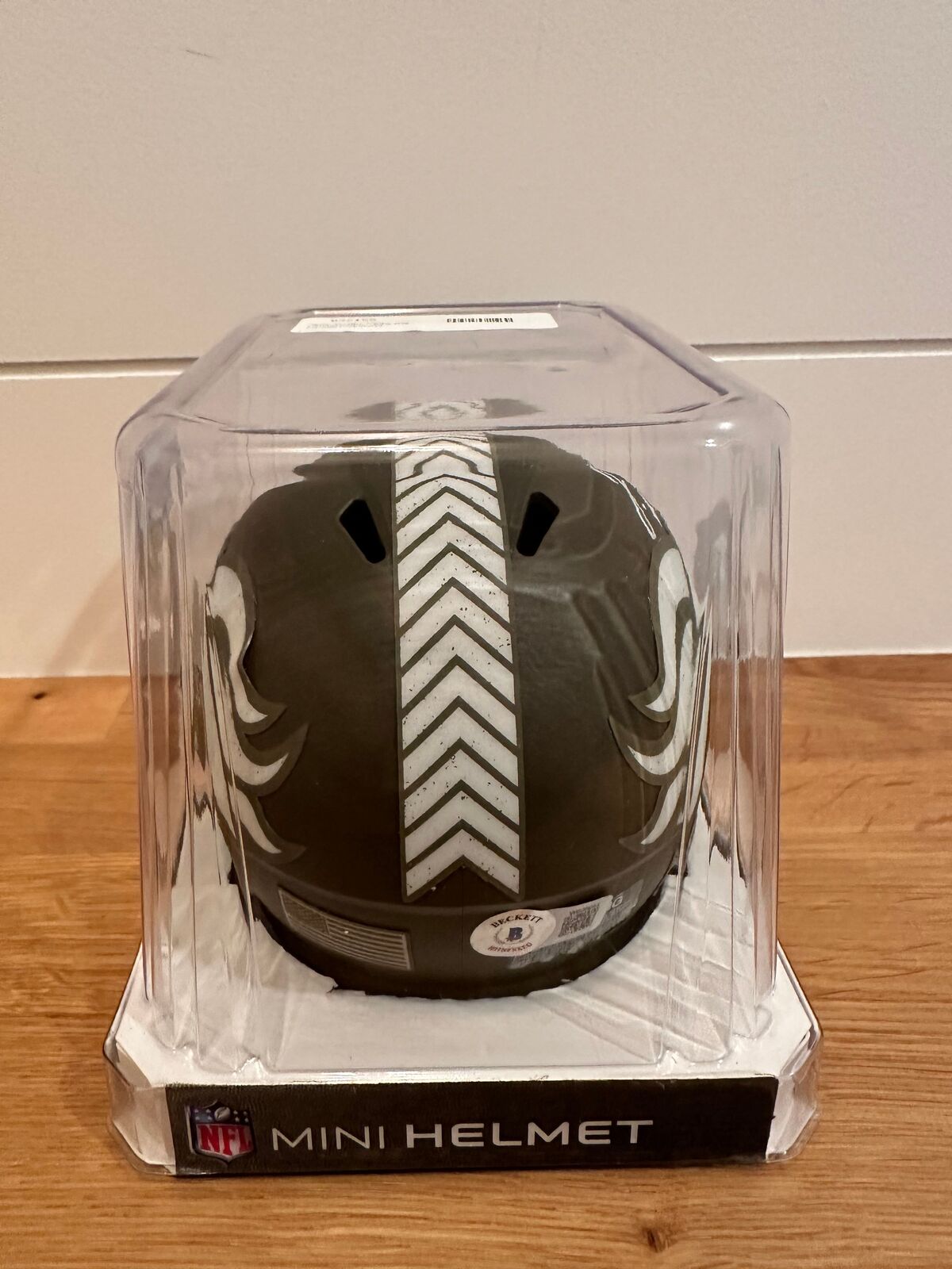 Jerry Jeudy Signed Denver Broncos Salute to Service Mini Helmet — Beckett COA