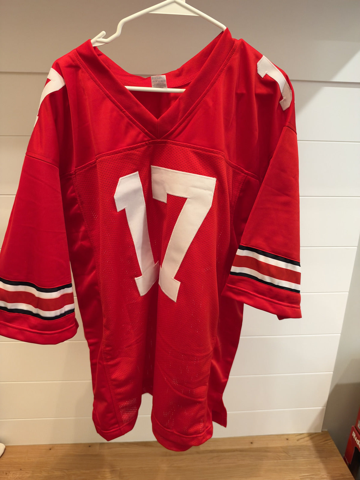 Chris Olave Signed Ohio State Buckeyes #17 Red Custom Jersey JSA Authenticated