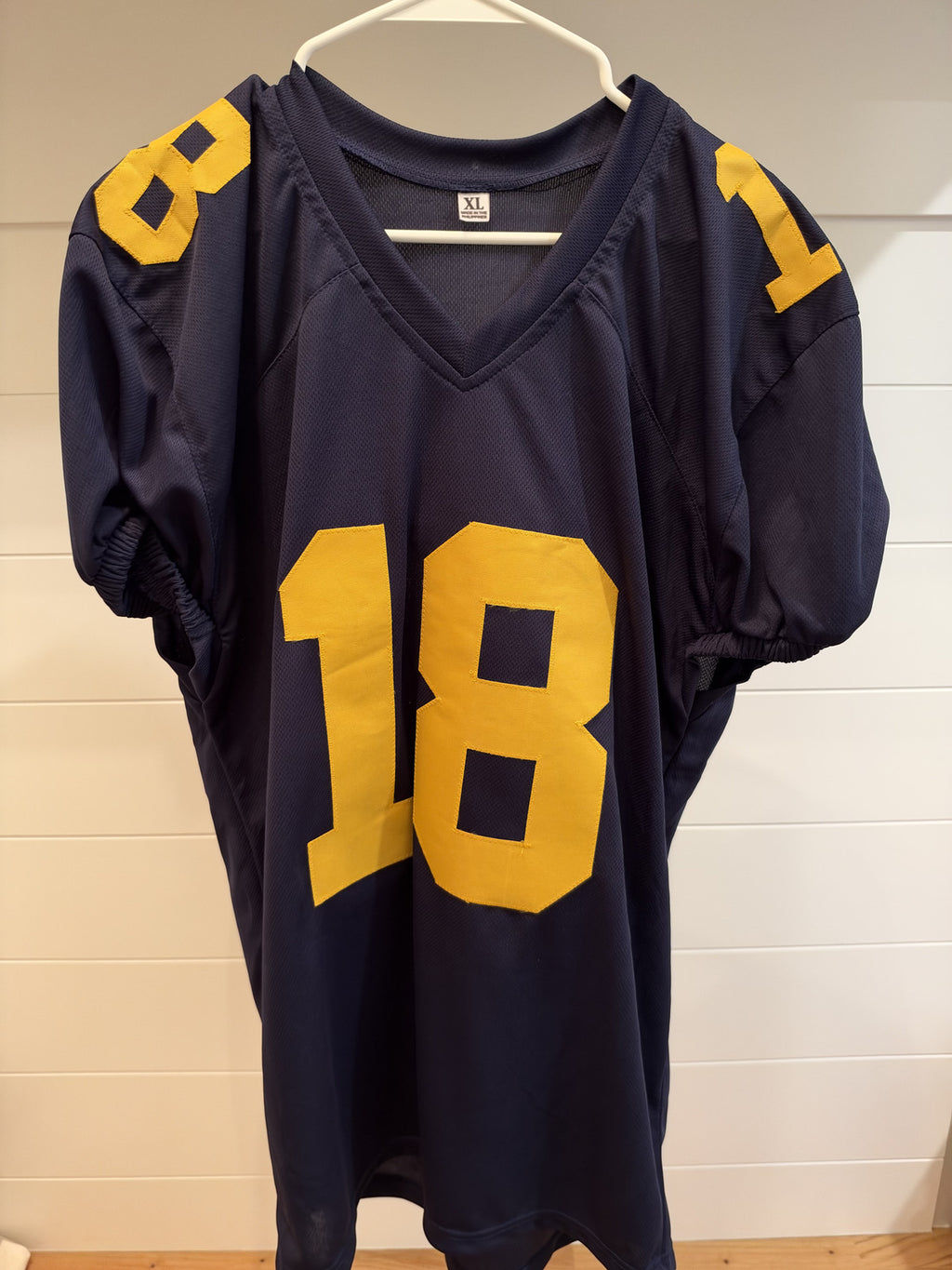 Colston Loveland Signed Michigan Wolverines #18 Navy Custom Jersey XL JSA