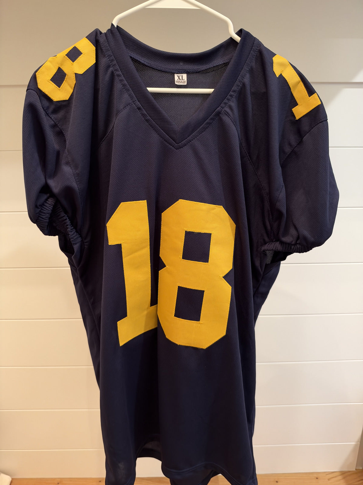 Colston Loveland Signed Michigan Wolverines #18 Navy Custom Jersey XL JSA
