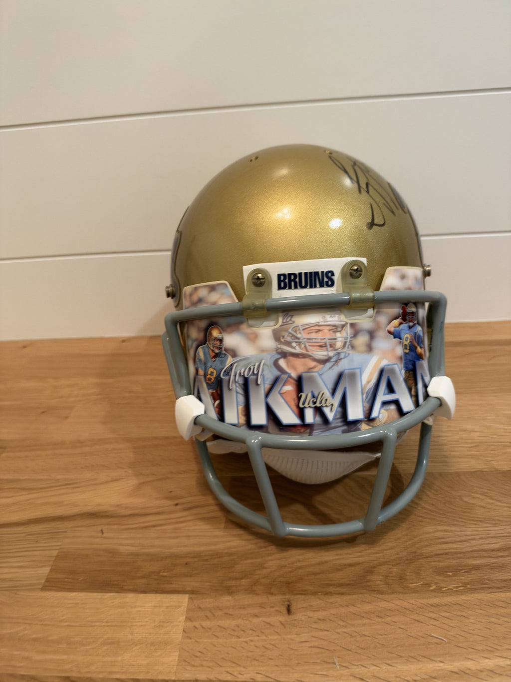 Troy Aikman Signed UCLA Bruins Riddell Full Size Helmet Custom Visor