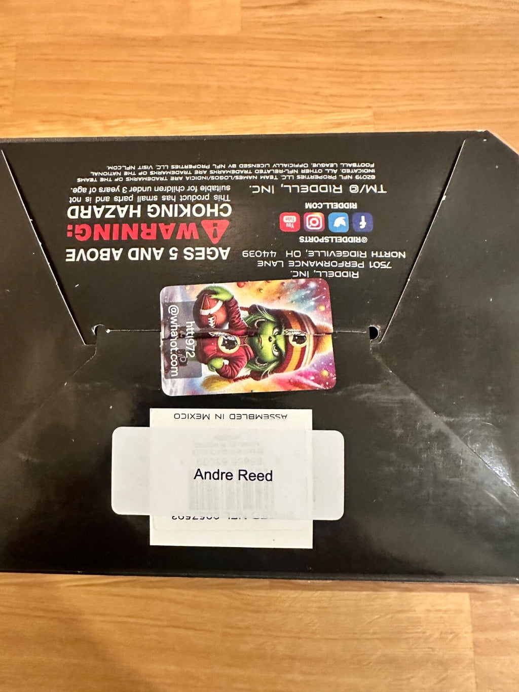 Andre Reed Signed Buffalo Bills Slate Mini Helmet with visor– JSA Witnessed
