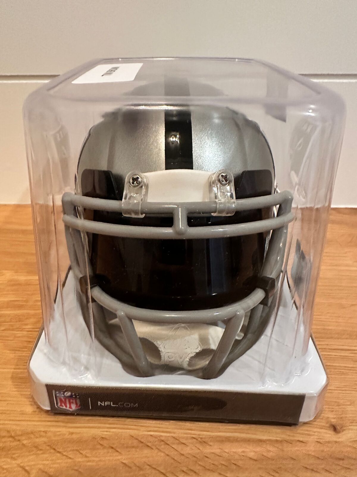 Tim Brown Signed Raiders Flash Alternate Mini Helmet Beckett Witnessed COA