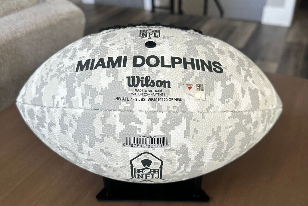 Tua Tagovailoa Signed 2024 Miami Dolphins Wilson NFL Salute To Service Football,