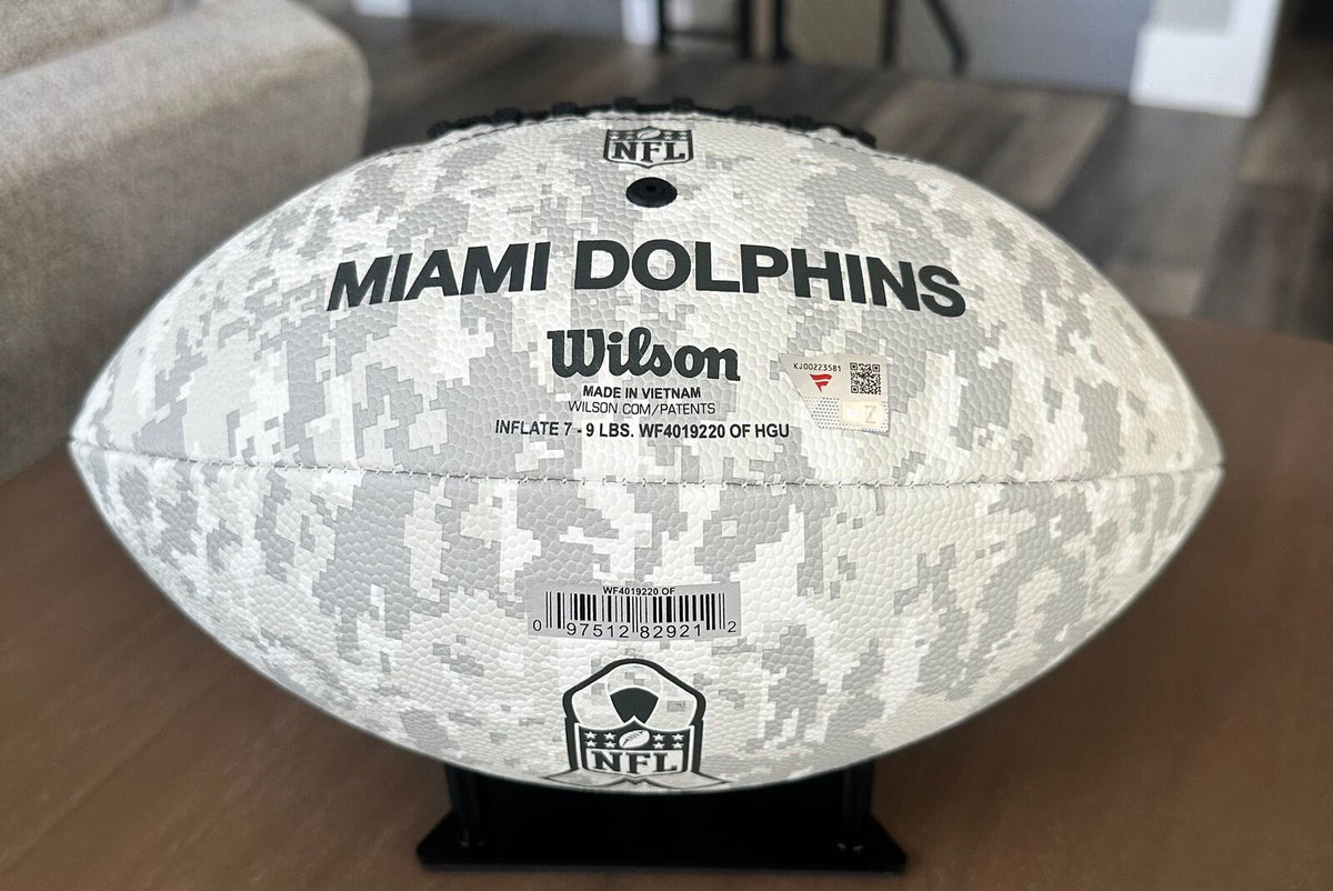 Tua Tagovailoa Signed 2024 Miami Dolphins Wilson NFL Salute To Service Football,