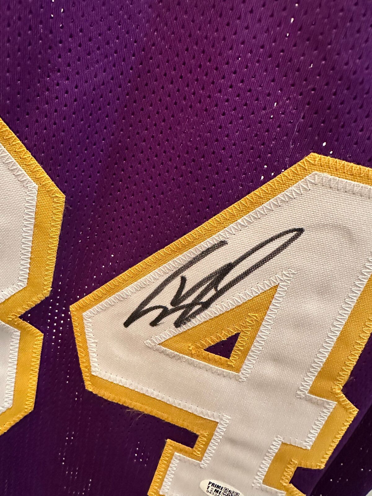 Shaquille O’Neal Signed Los Angeles Lakers #34 Purple Jersey – Prime Time COI