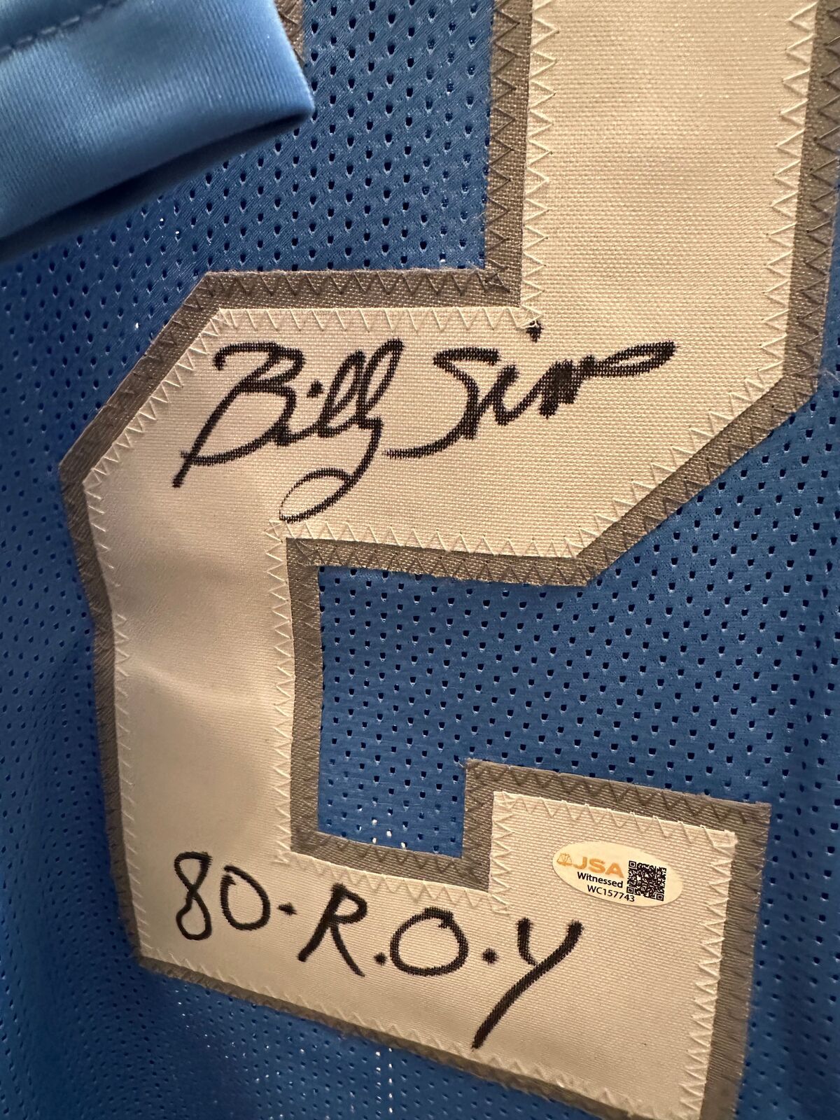Billy Sims Signed Detroit Lions #20 Jersey – “80 ROY” Inscription – JSA